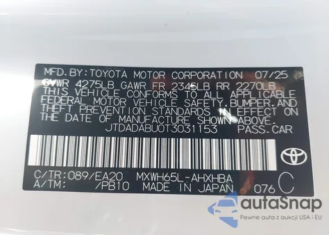 2026 Toyota Prius Limited Awd-E z USA, uszkodzony, nr VIN JTDADABU0T3031153